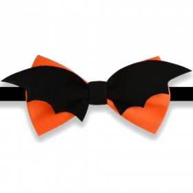  Papion Halloween, orange si negru, model Aripi de liliac